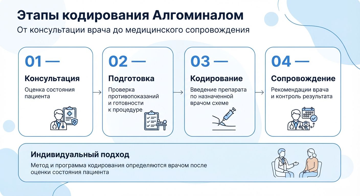 Кодирование препаратом «Алгоминал» в Спасск-Дальнем инфографика